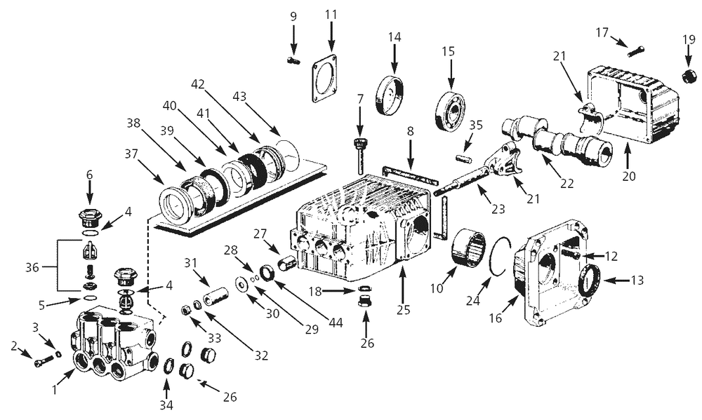 Pump Parts Diagram and Parts List for PW3020  Campbell Hausfeld Pressure Washer